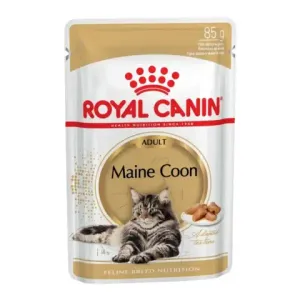 Пауч Royal Canin Maine Coon Adult для взрослых кошек породы Мэйн Кун, мелкие кусочки в соусе