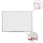 Доска магнитно-маркерная (120х180 см), алюминиевая рамка, ГАРАНТИЯ 10 ЛЕТ, РОССИЯ, BRAUBERG Стандарт, 235525