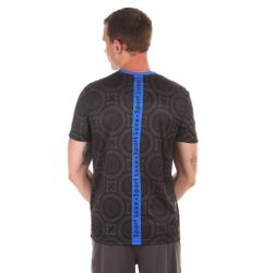 Мужская футболка темно-серая с синим принтом Sesmik by Vlad Sedov VS002/VS0059