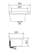 Пластиковая техническая раковина COMPACT BLACK