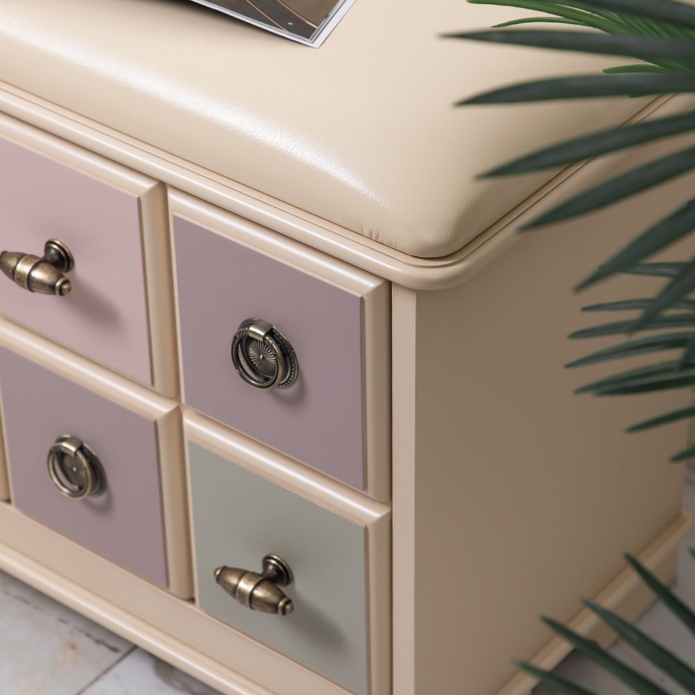 Банкетка Пандора 3 с обувницей Айвори Акварель