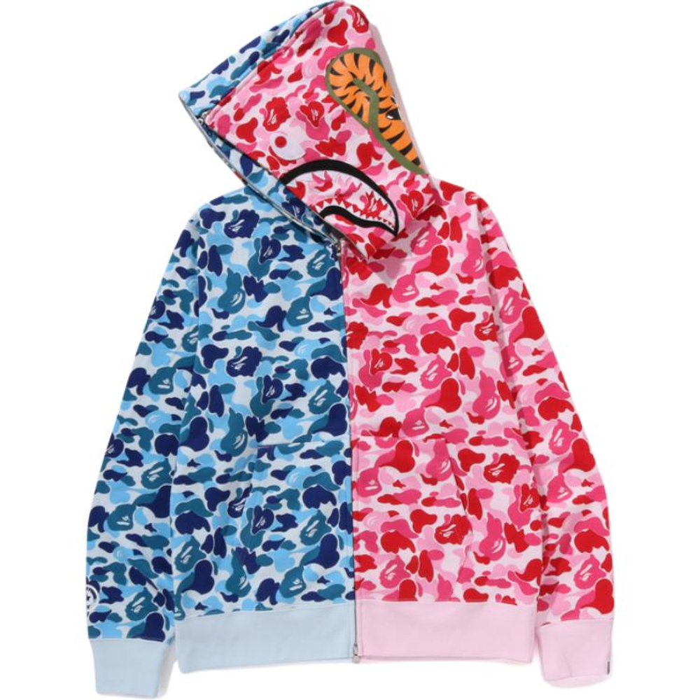 A Bathing Ape Bathing Ape Abc Camos Separate Shark Full Zip Худи синий розовый