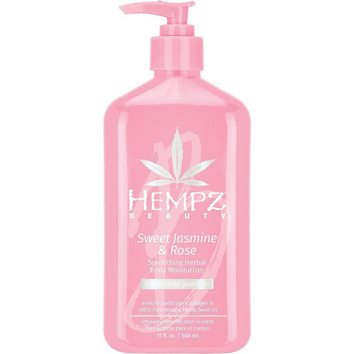 Hempz sweet jasmine & rose herbal body moisturizer enriched with 100% pure natural hemp seed oil 500ml