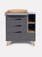 Комод пеленальный Rant Lago Pro 800/4 с органайзером Moon grey