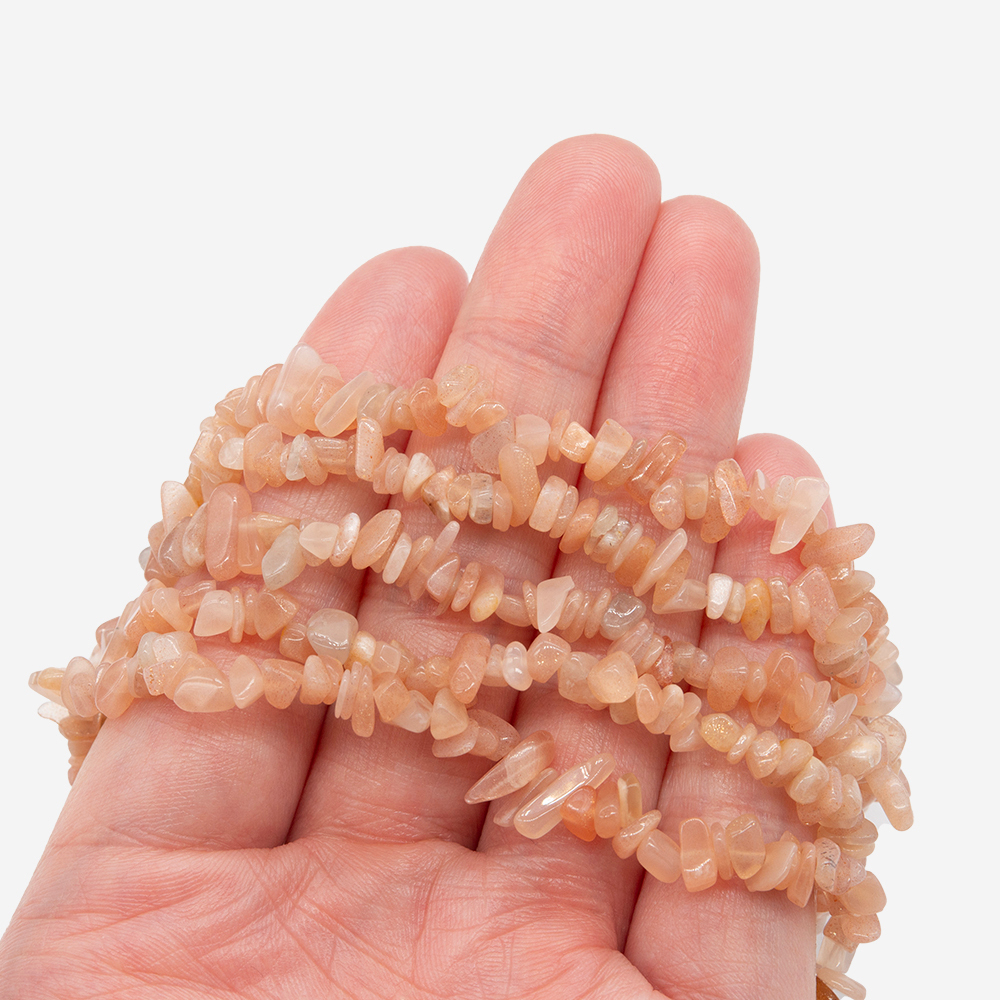 Солнечный камень (полевой шпат) натуральный, 4-10мм, фриформ