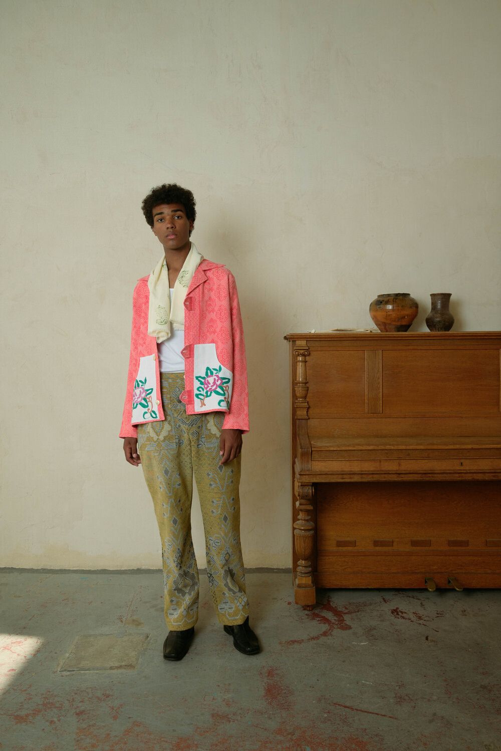 Куртка Soeurs с Большими Расшитыми Карманами / Hand-Embroidered Pockets розовая