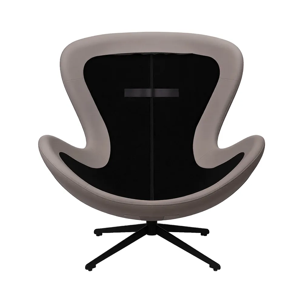 Кресло BLISS серый, экокожа, шенилл