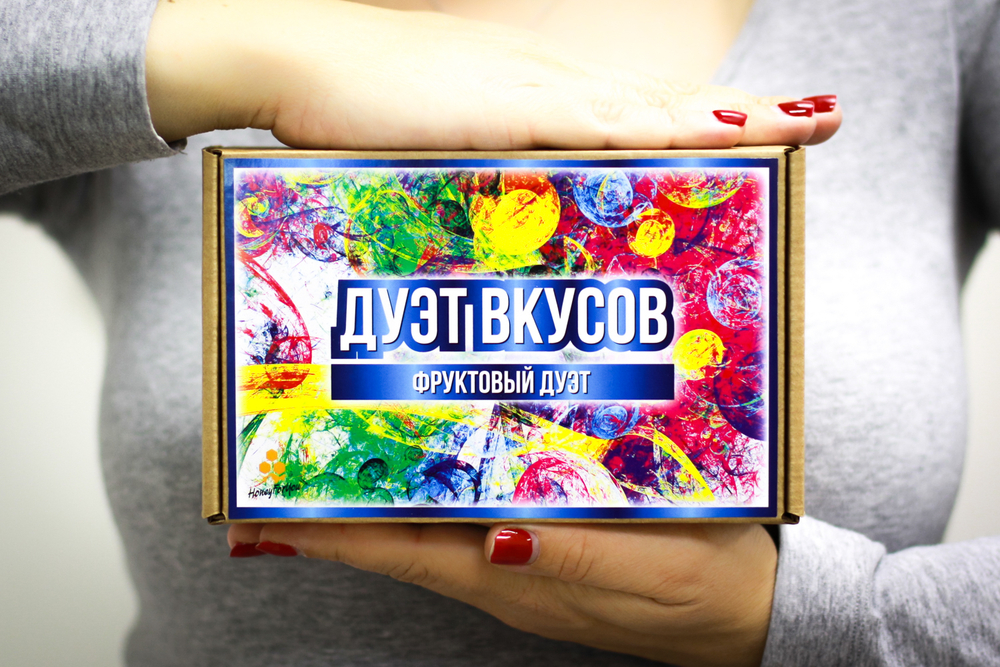 Подарочный набор HoneyForYou с медом-суфле "Фруктовый дуэт"