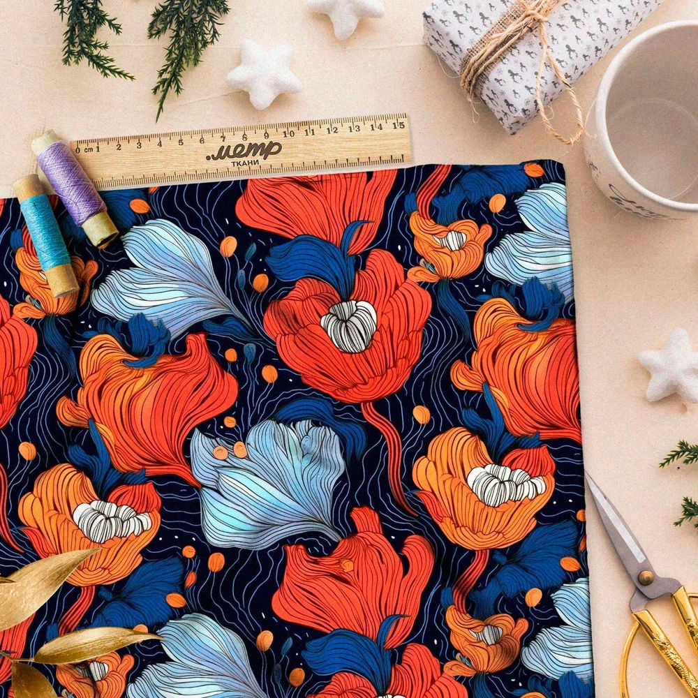 Ткань премиум бифлекс космический симфониум