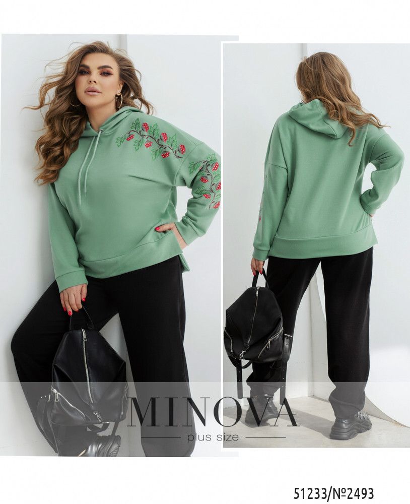 Костюм 2493-мята-черный Minova