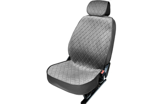 Накидки сидений перед Coolpart MAXIMAL LUX (к-т2шт) - XV6-GRGR - Велюр серый/ шов серый