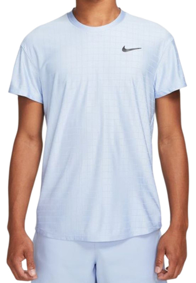 Футболка мужская теннисная Nike Court Breathe Advantage Top - aluminum/aluminum/black