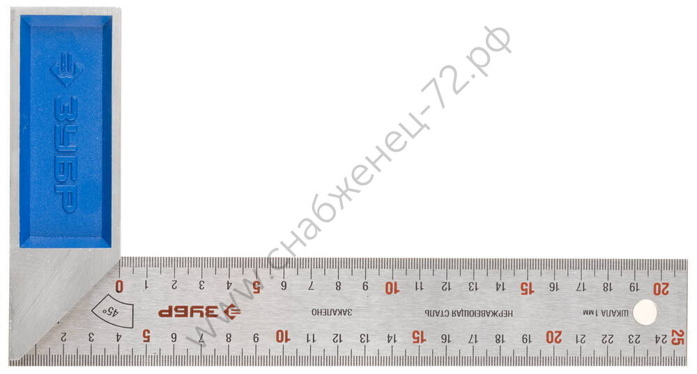 ЗУБР 250 мм, усиленный столярный угольник, Профессионал (34393-25)