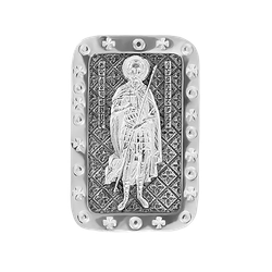 Иконка Иоанна воина. Серебро 925°.