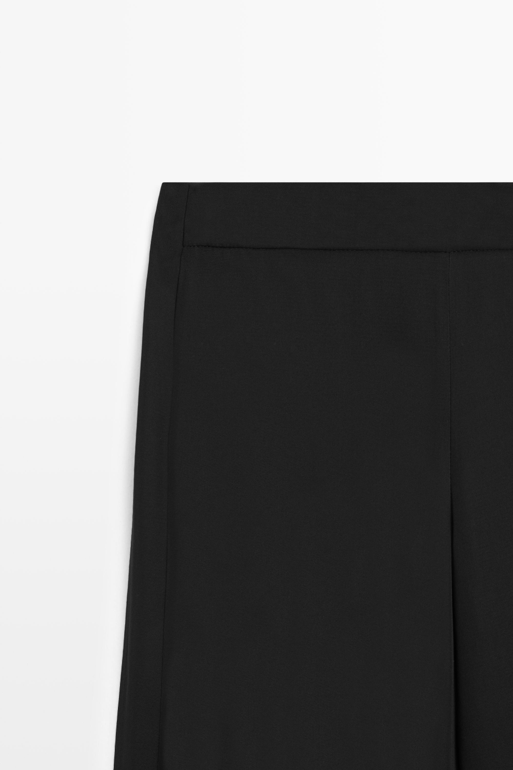 Massimo Dutti Струящиеся брюки прямого кроя, черный