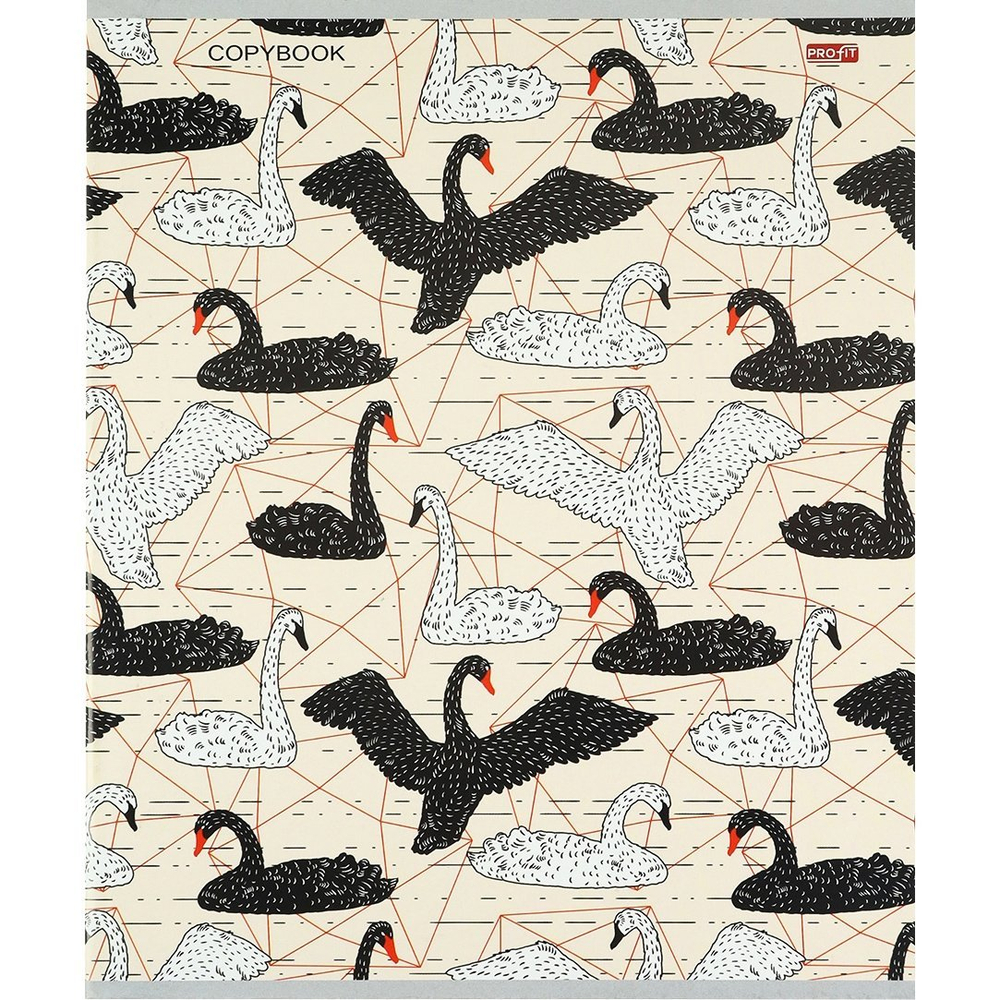 Тетрадь 48л., А5, клетка, Проф-Пресс, "Орнаменты с птицами" скрепка, мелованная бумага