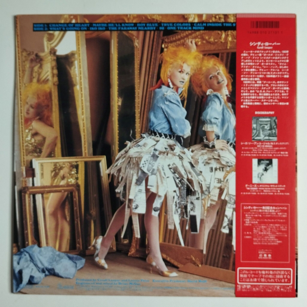 Винтажная виниловая пластинка LP Cyndi Lauper True Colors (Japan 1986) (Obi)