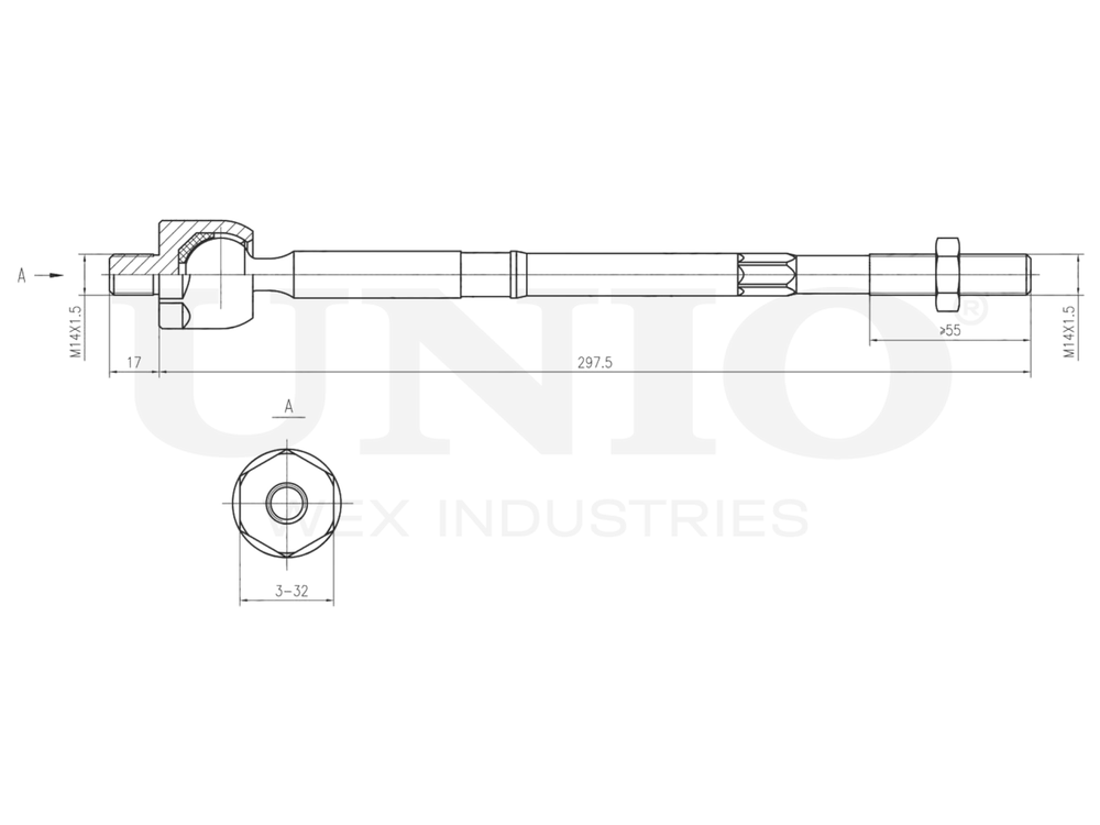 Тяга рулевая UNIO SSP-30055