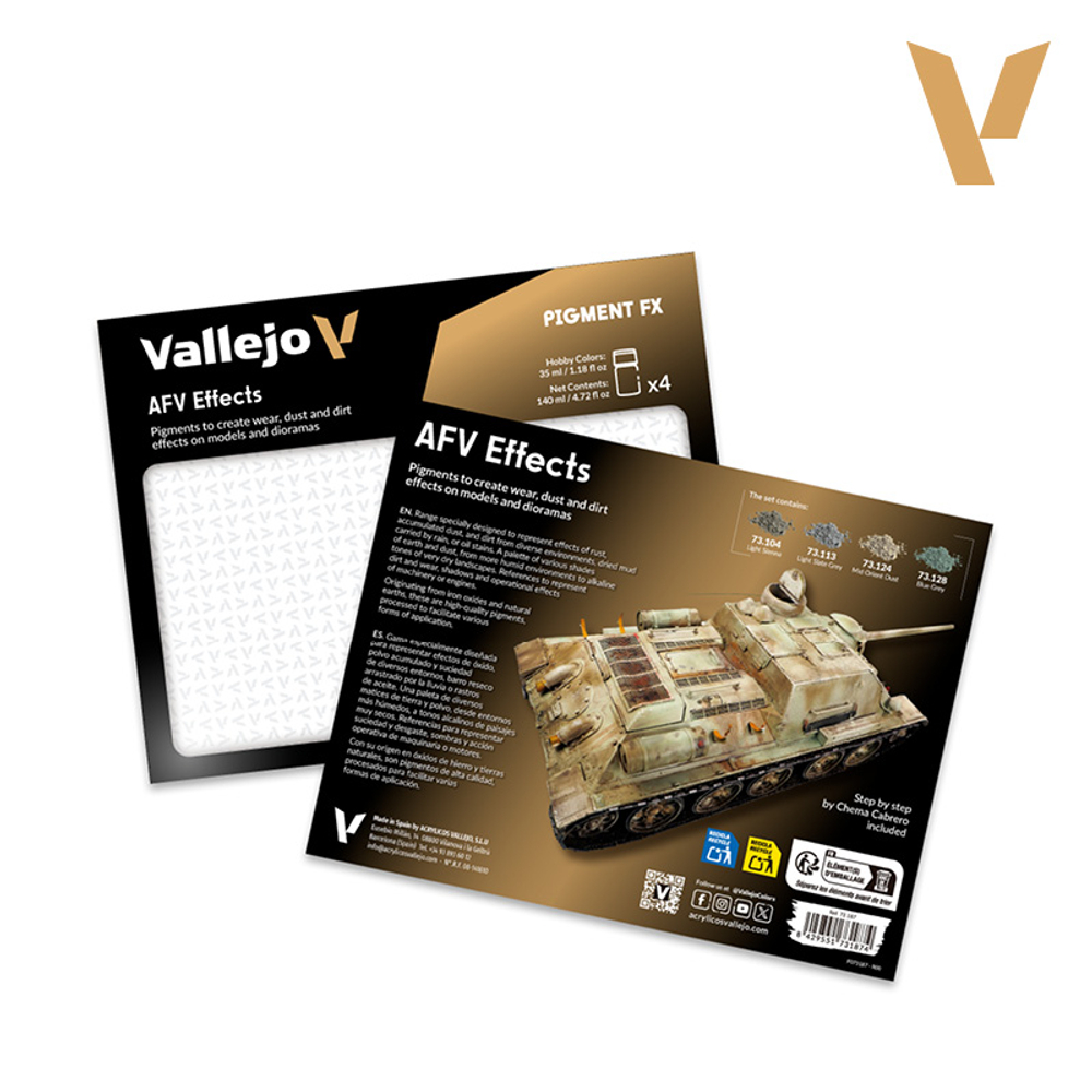 Набор красок Vallejo Pigments Set: AFV Effects