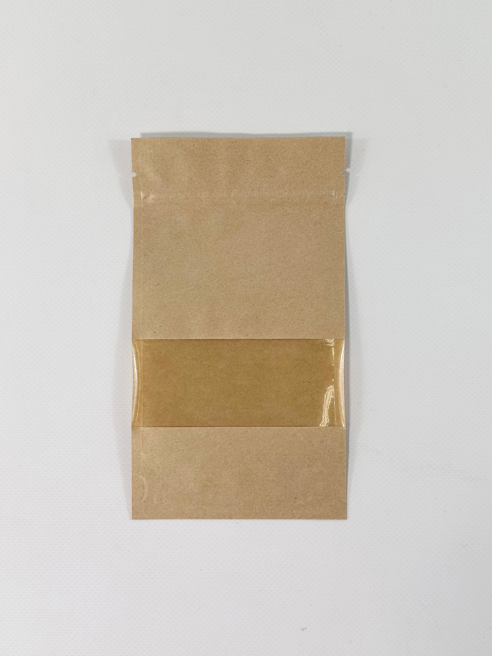 Крафт пакет дой-пак зип-лок 105*185 мм с окном 40мм