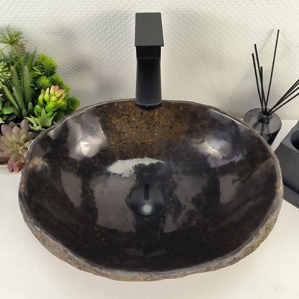 Раковина из речного камня RS-64932 43*34*15 0861
