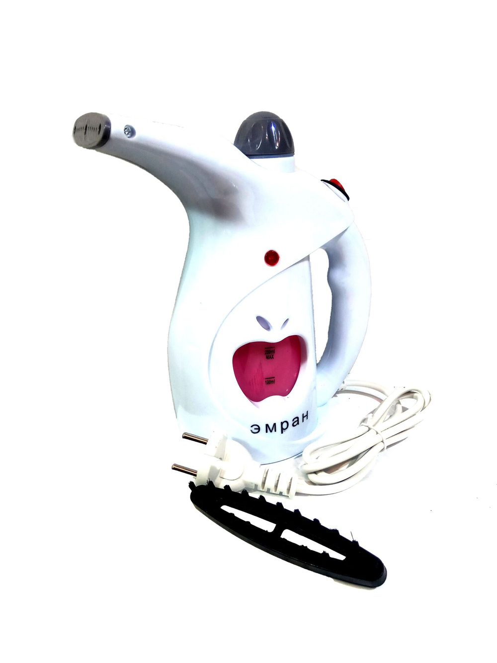 Ручной отпариватель одежды,  парогенератор ЭМРАН А7 с насадкой, 1400Вт, 250мл, цвет белый