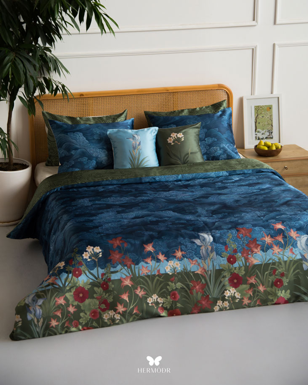 Комплект постельного белья двуспальный Ab va Ayeneh Hermodr 8 предметов 130220299 Иран