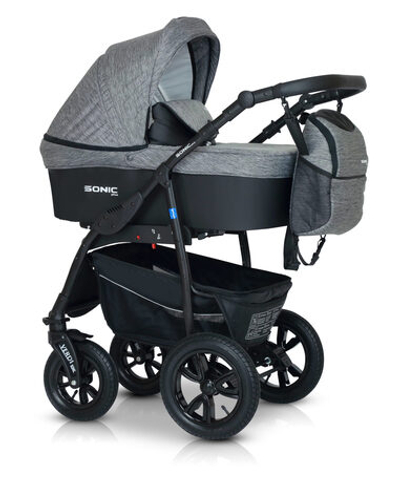 Детская коляска Verdi Sonic Plus 3 в 1 (Серый/черный)