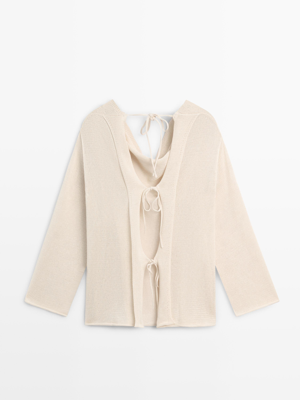 Massimo Dutti Тонкий свитер, бежевый