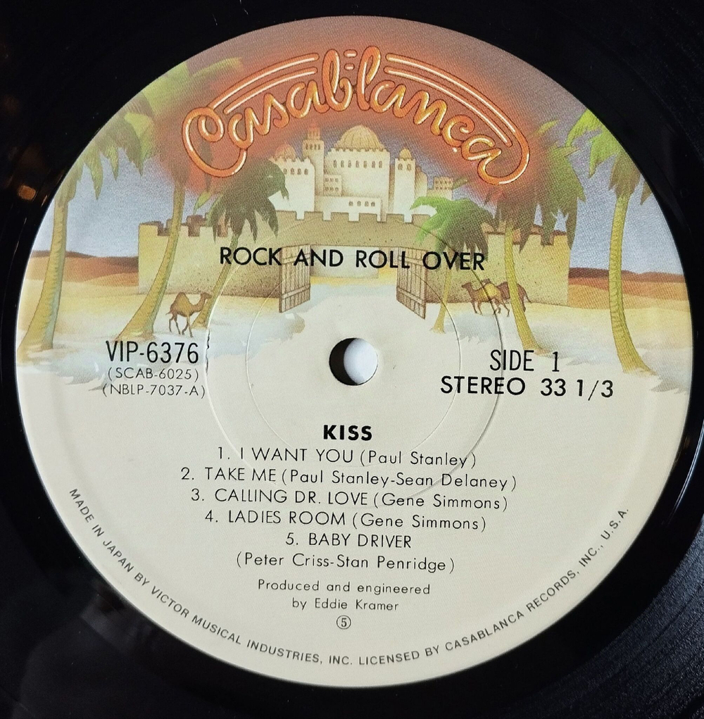 Винтажная виниловая пластинка LP Kiss Rock And Roll Over (Japan 1976) (Obi) Mr. Speed