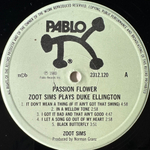 Zoot Sims Plays Duke Ellington ‎– Passion Flower (Скандинавия 1980г.)