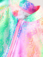 Купальник слитный на молнии для девочки Next E77-698, Розовый, Голубой