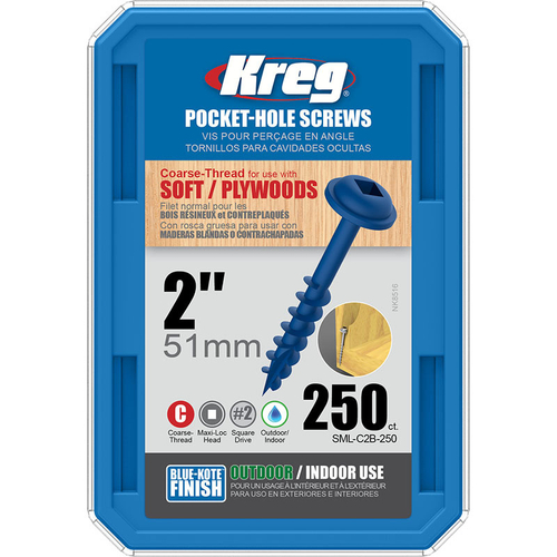 Шурупы с крупным шагом 2" 51мм - 250 шт. SML-C2B-250-INT