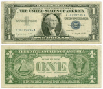 Банкнота США 1 доллар (серебряный сертификат) 1957A I 30199286 A. VF