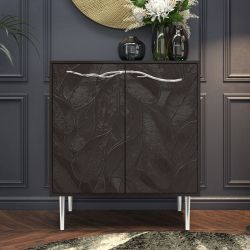 Комод Арт Колор leaves Стайл Сильвер с 2 полками Терпкий коричневый