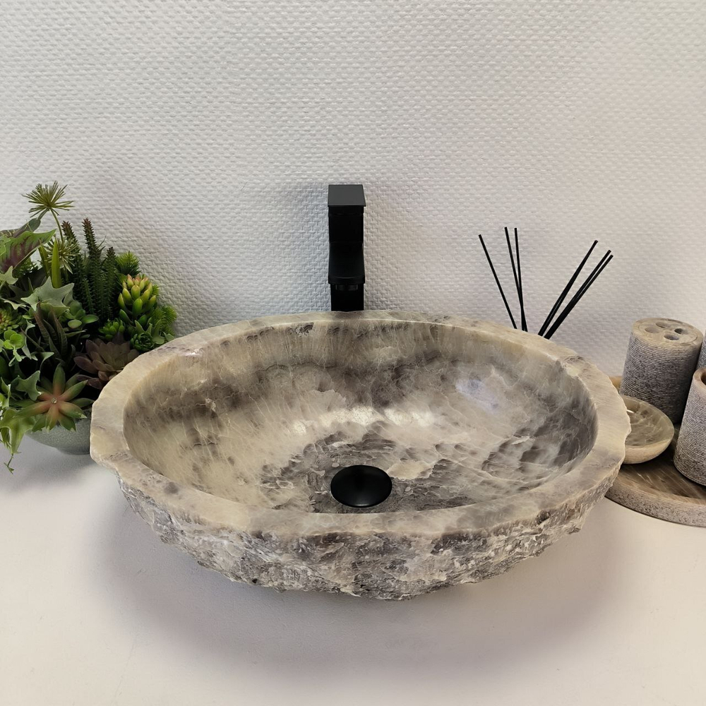 Раковина из оникса Erozy Grey EO-63180 51*39*15 0096