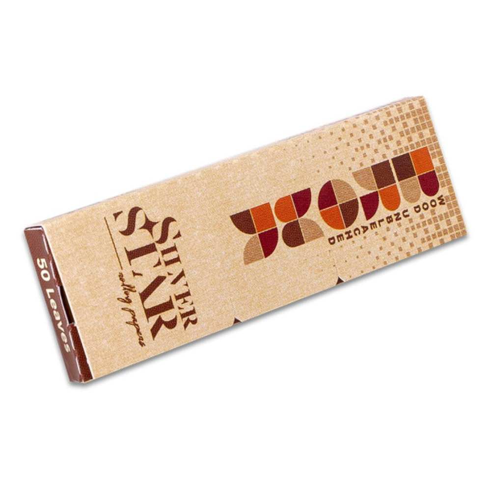 Бумага для сигарет "Silver Star" Brown Unbleached 70мм 13.5гр/м 50л