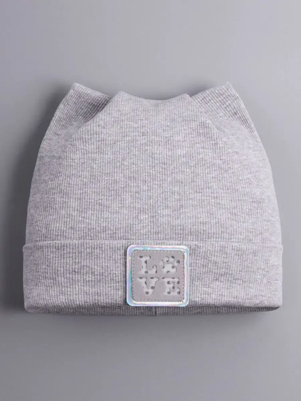 Шапка с ушками трикотажная осенняя