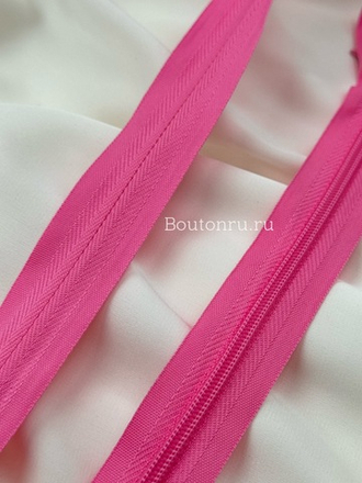 Молния потайная неразъемная розовая