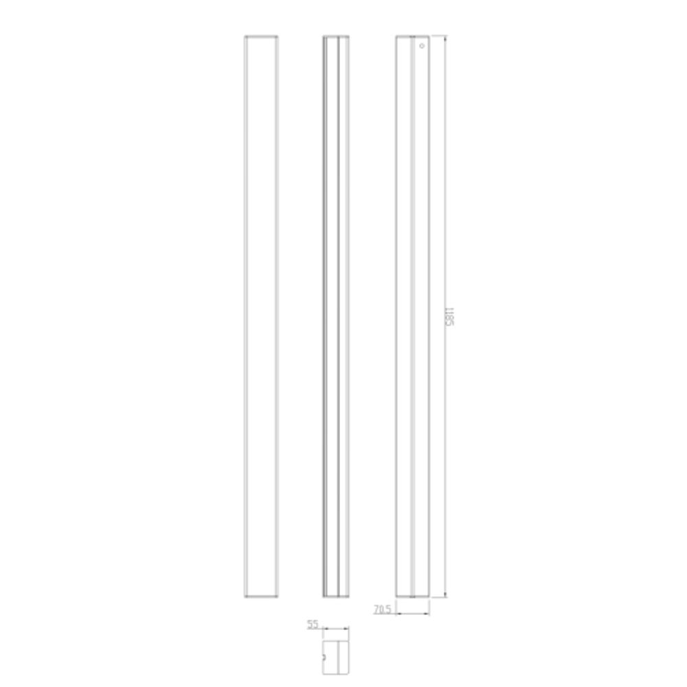 Линейный светодиодный светильник ЭРА SML-10-WB-40K-W48 48Вт 4000K 5500Лм 1180x70x55 белый подвесной