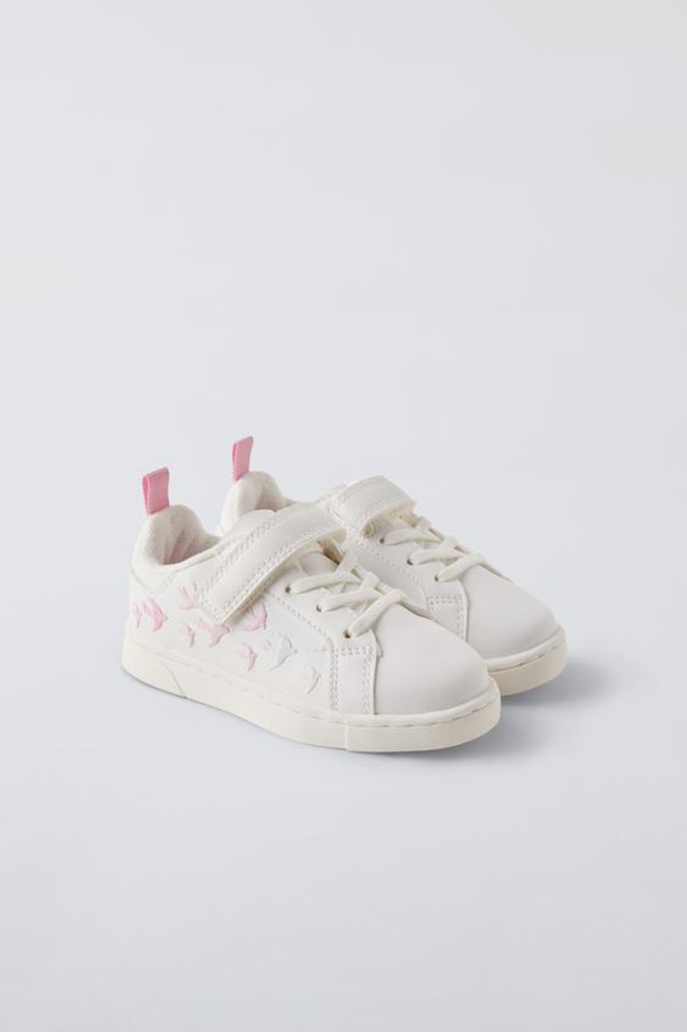 ZARA КРОССОВКИ ИЗ ТКАНИ, БЕЛЫЙ