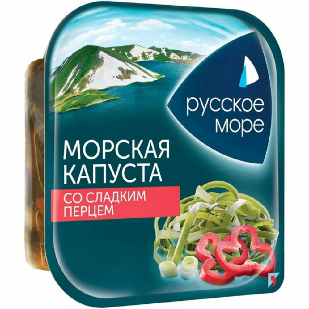 Морская капуста по-корейски с луком и сладким перцем Русское море 200 гр