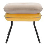 Пуф Bergenson Bjorn Pea, велюр, бежевый/желтый
