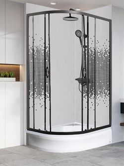 Душевое ограждение МОНОМАХ ДУ 100/70/180 МЗ BL L/R  10000008624 без поддона