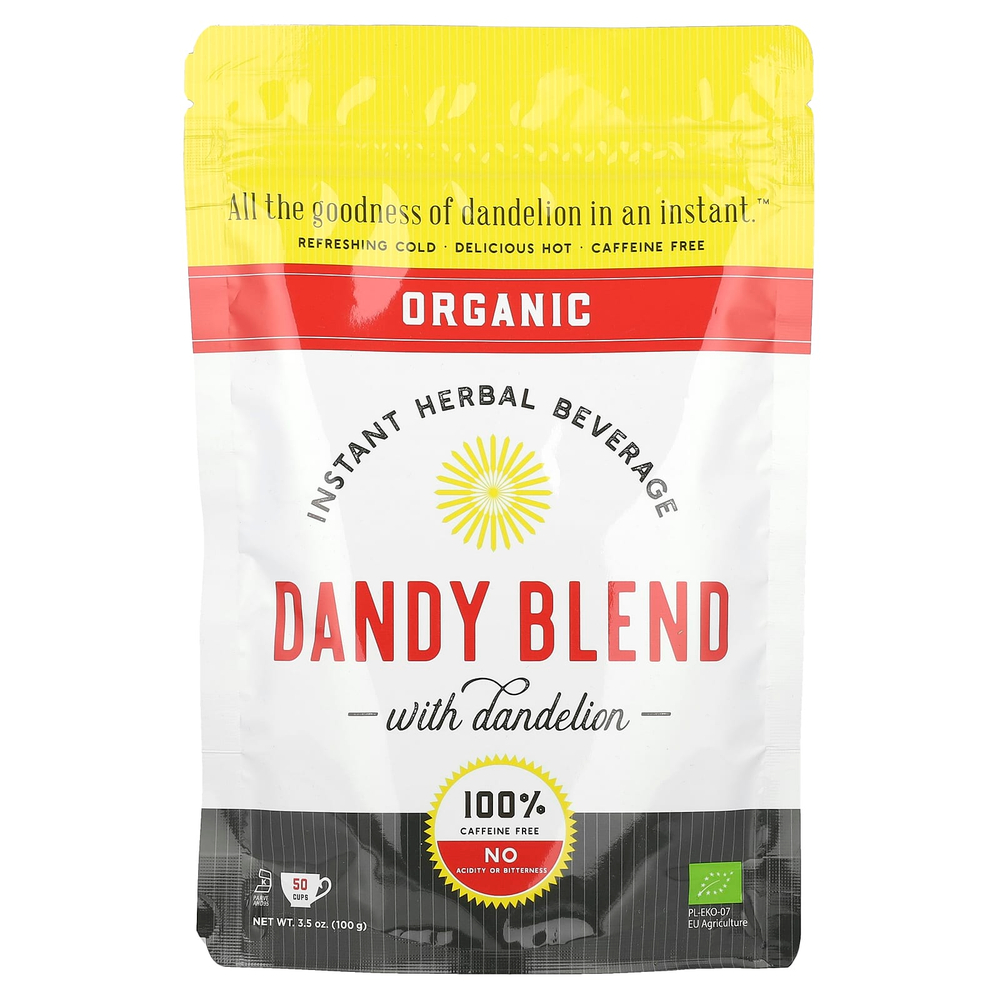 Dandy Blend, растворимый травяной напиток с органическим одуванчиком, без кофеина, 100 г (3,53 унции)