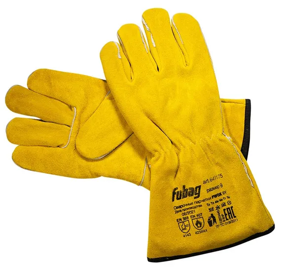 Сварочные краги Fubag на подкладке с кевларовой нитью FWGK 9Y, желтый