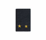 Фальшпогоны Полиция темно-синие с вышитыми звездами (лейтенант) на липучке