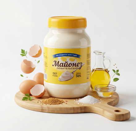 Майонез Любительский 50% 480 гр, Мясной дом Ивановых