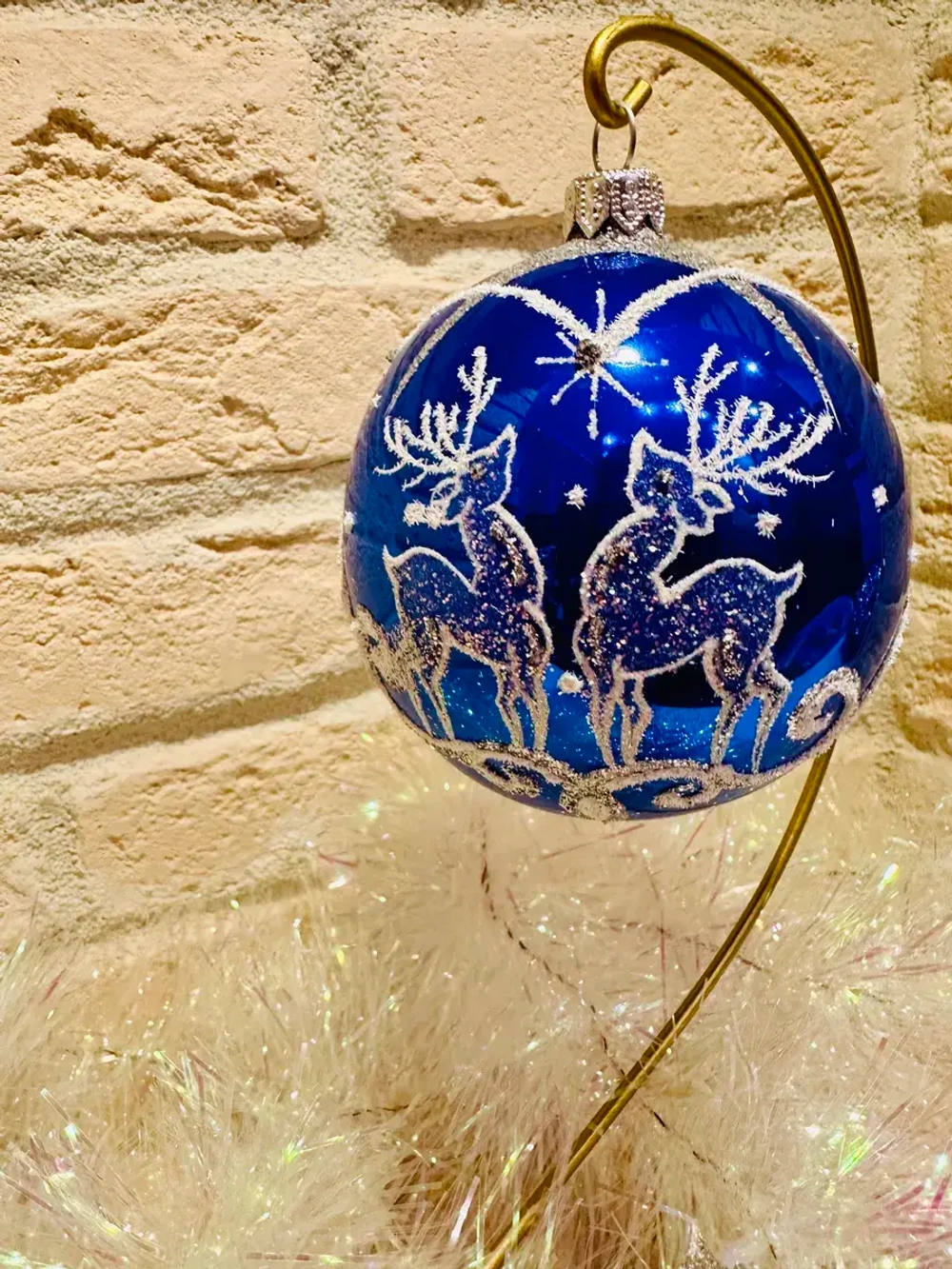 Елочное украшение Олени 85 мм