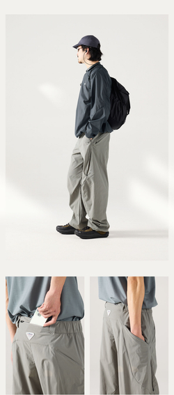 Брюки Nothomme Blue Outdoor Functional Wide-Leg Pants Rock Gray